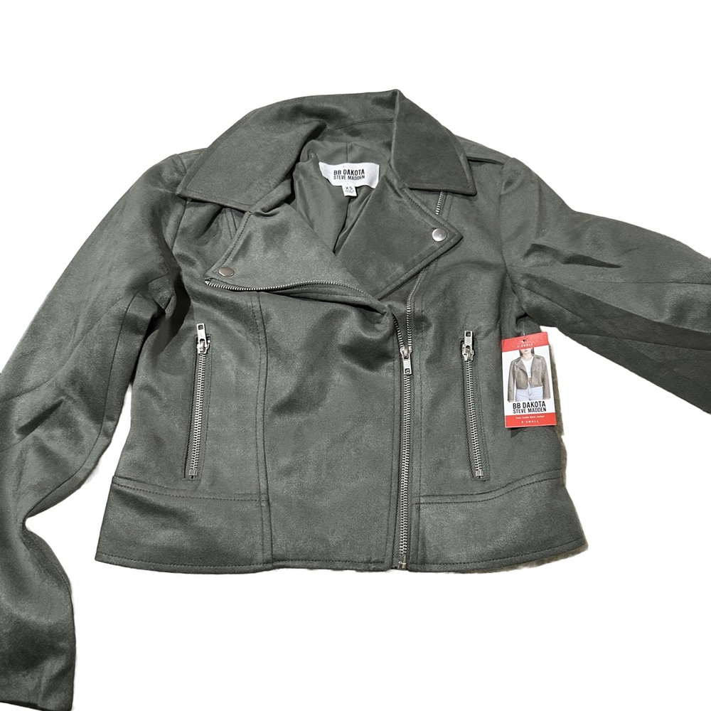Steve Madden BB Dakota faux suede moto jacket